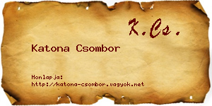Katona Csombor névjegykártya