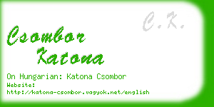 csombor katona business card